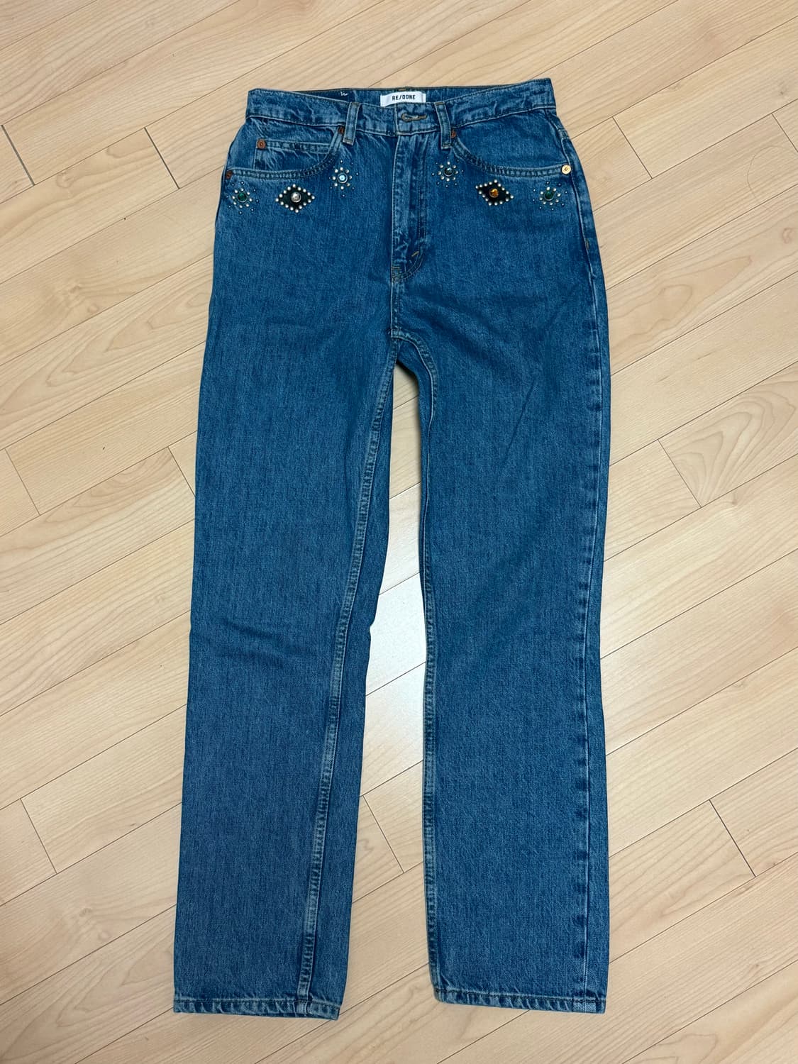 리던 스터드 데님 팬츠 상품이미지1