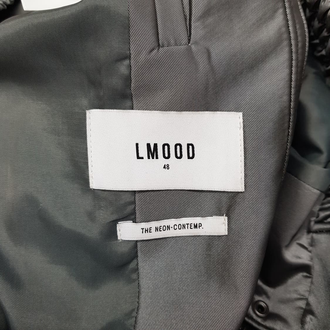 LMOOD 메탈릭 실버 크롭 블루종 자켓 48사이즈 상품이미지3