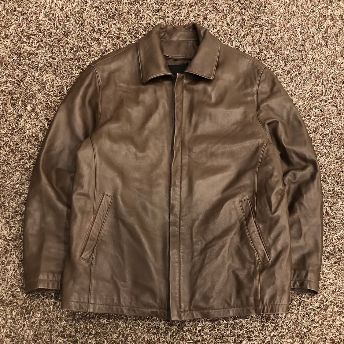 빈티지 양가죽 브라운 레더 가죽 자켓 (내피 탈부착) 상품이미지1