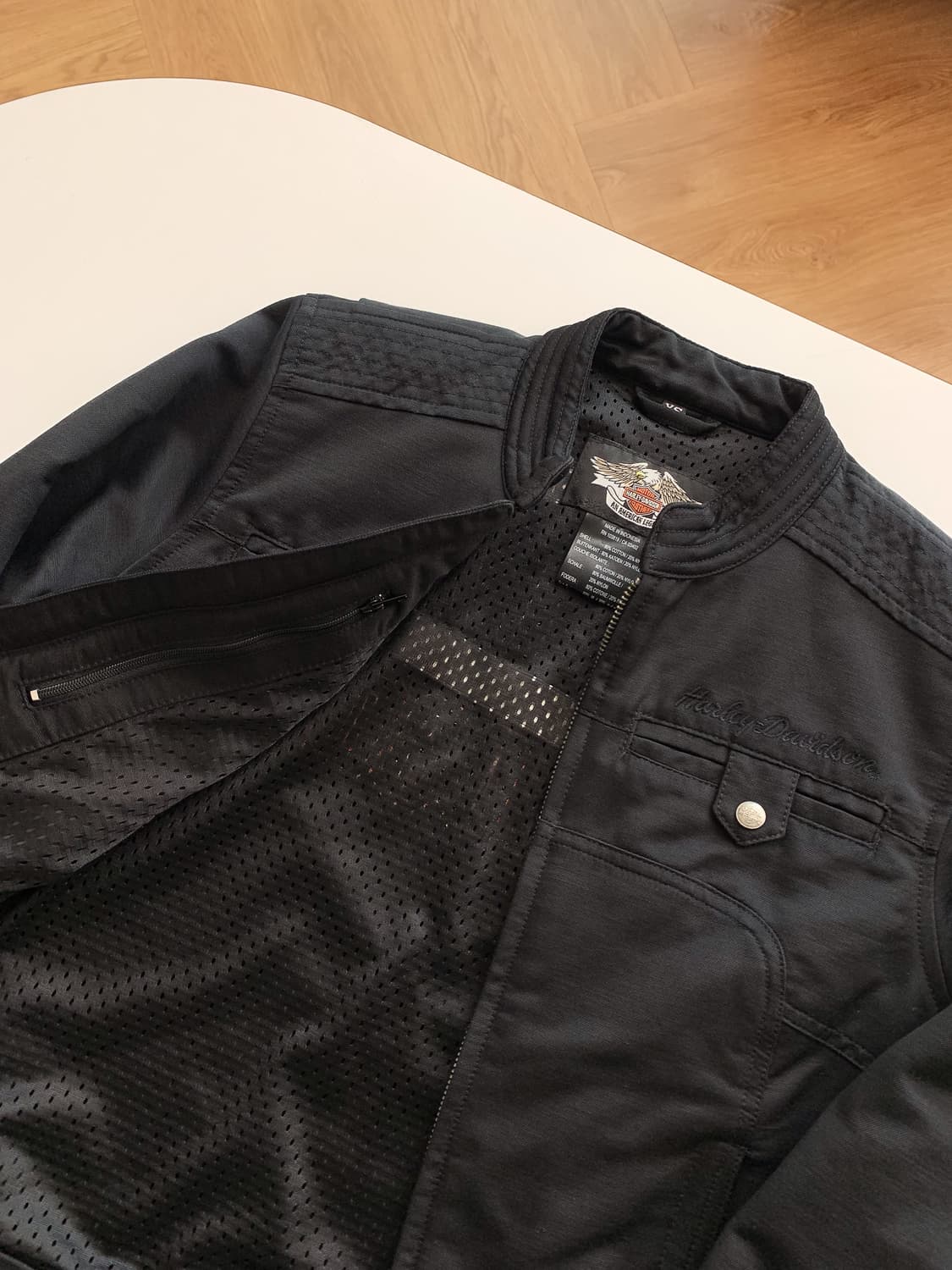 할리 데이비슨 큐빅 레터링 바이커 자켓 90  상품이미지5