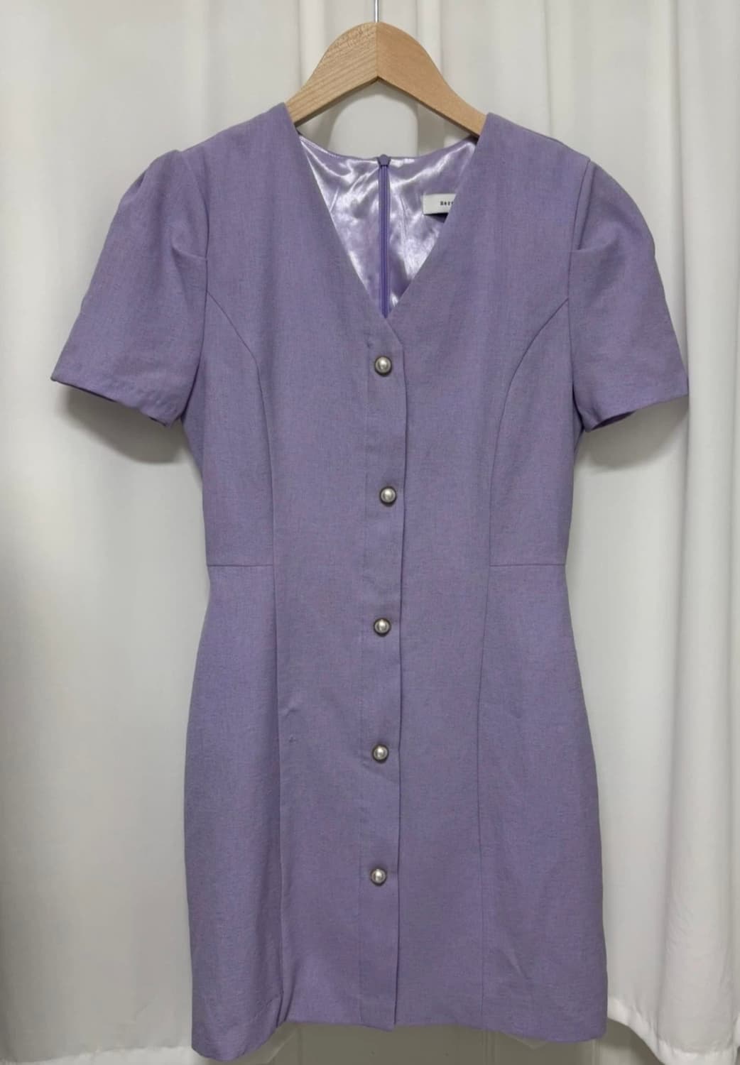 허쉬 퍼플 미니 원피스 반팔 상품이미지3