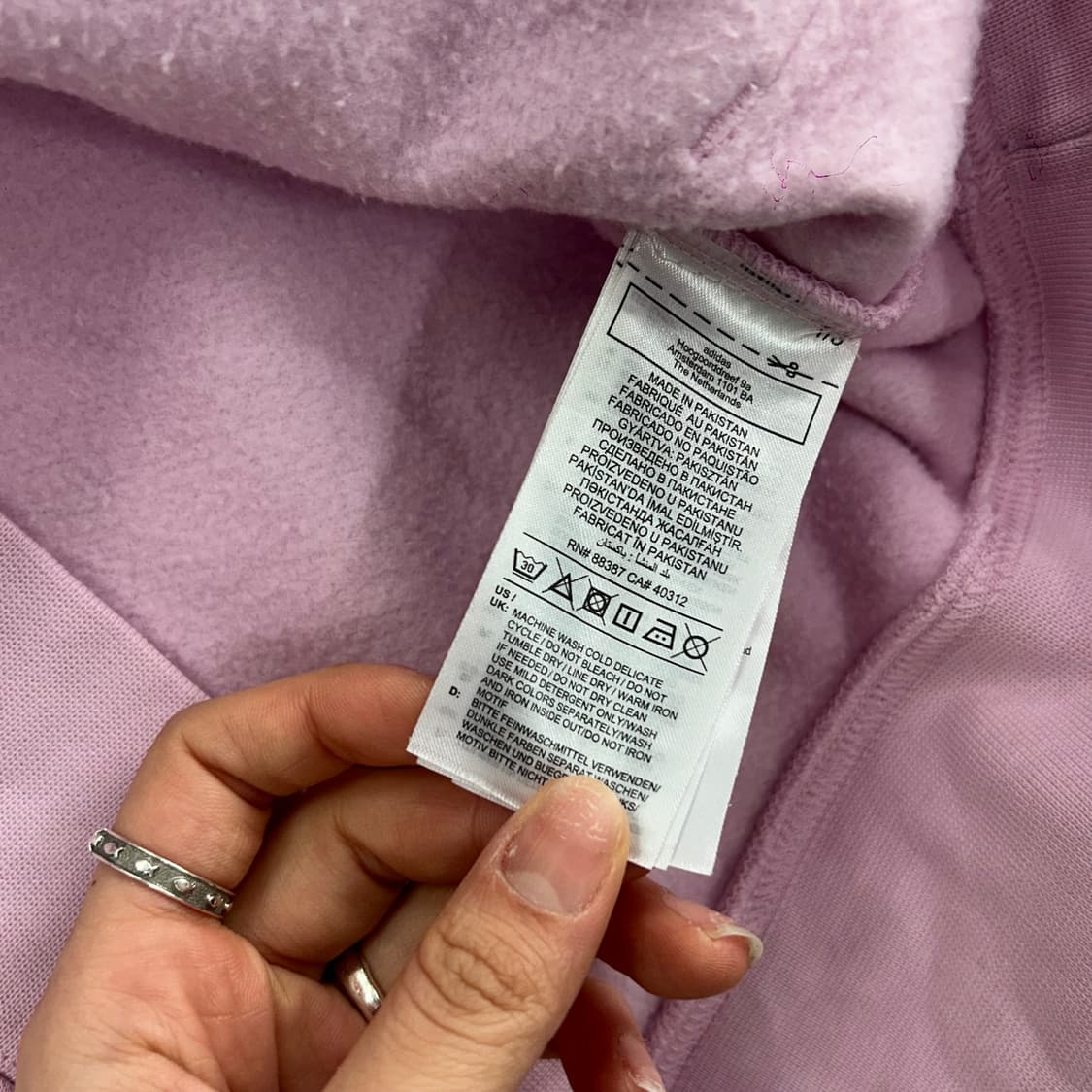 Adidas 아디다스 블랙 파이어버드 라이트핑크 후드티 상품이미지7