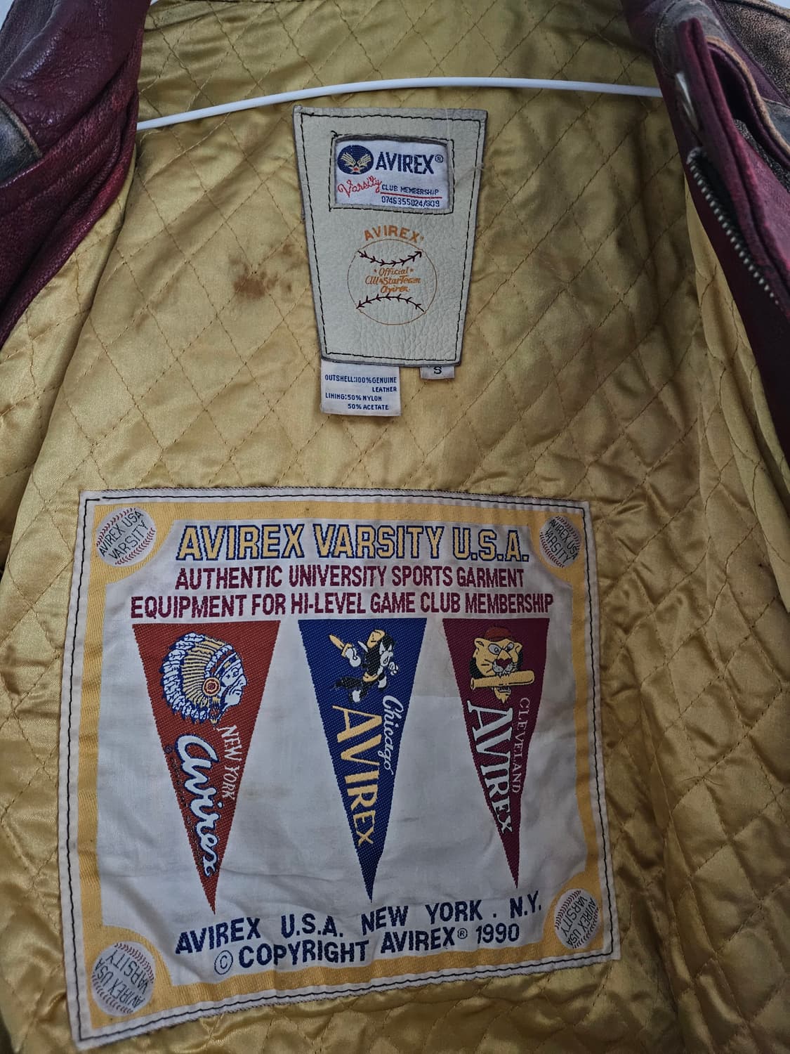 올드 아비렉스 Avirex 홀 레더 바시티
 상품이미지8