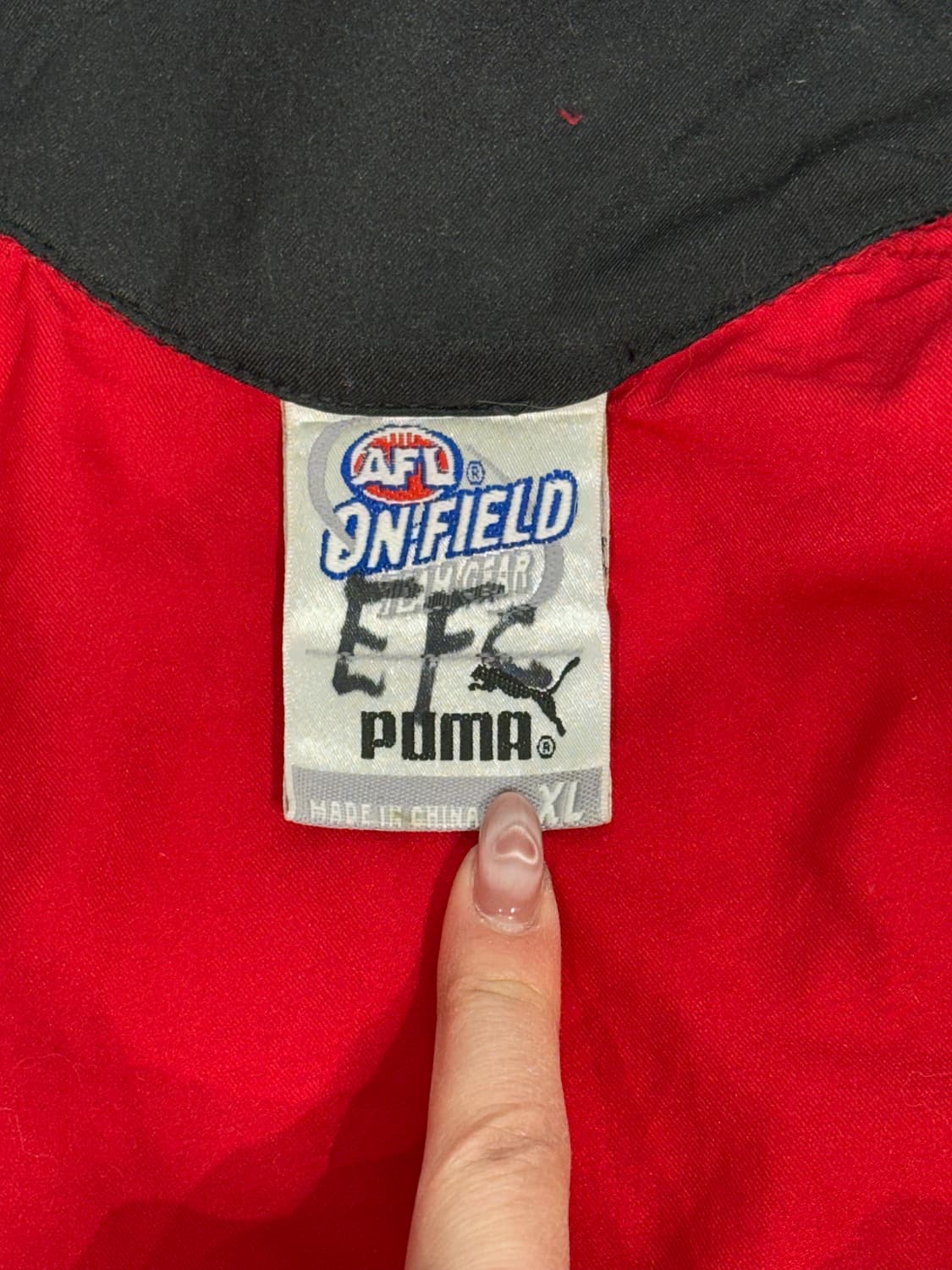 푸마 레드 오버핏 바람막이 자켓 XL 상품이미지7