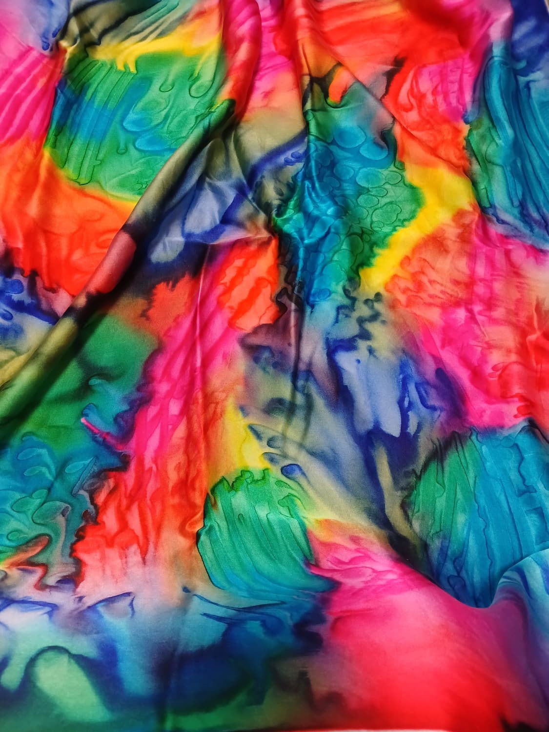 히피 수채화 실크 스카프 상품이미지2