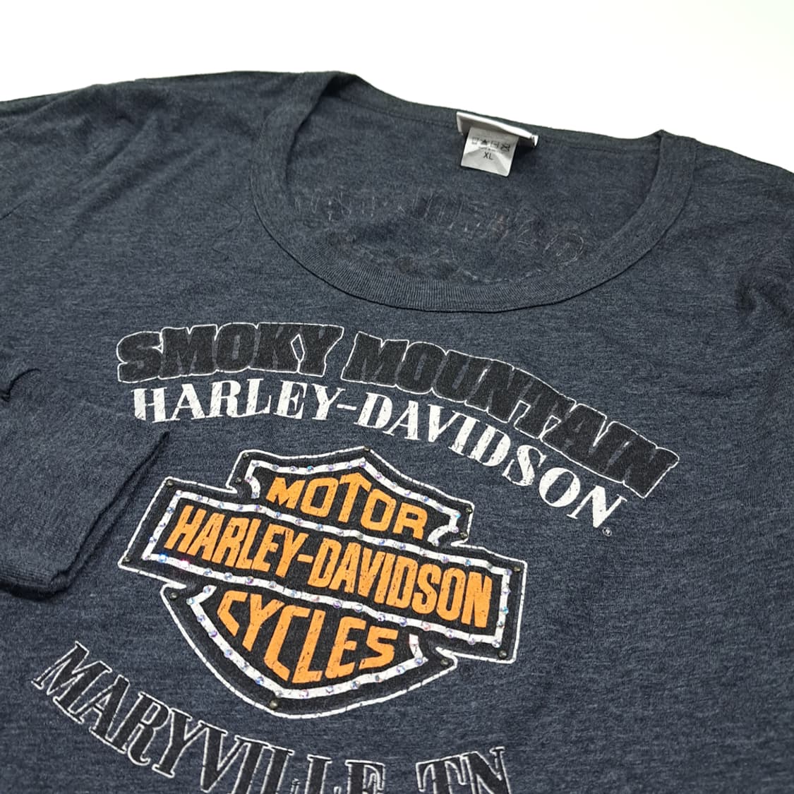 CL565 XL 할리데이비슨 00s 멕시코판 스모키마운틴 차콜 티셔츠 상품이미지4