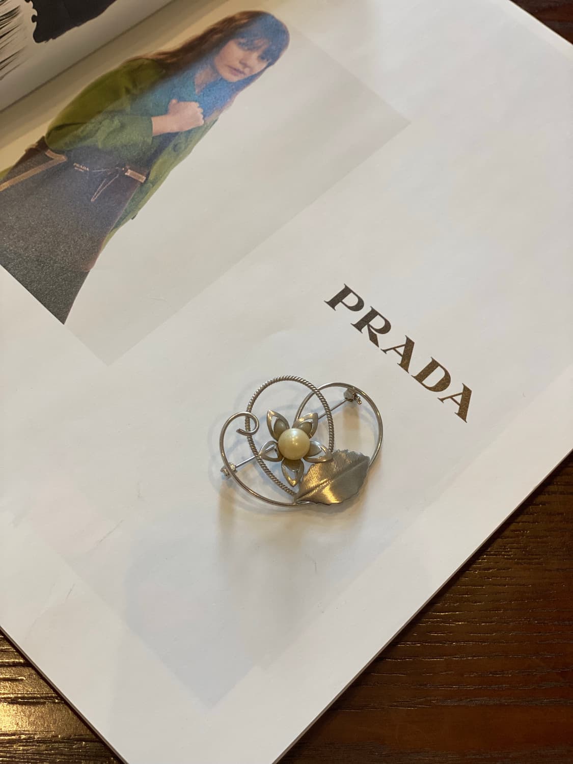 빈티지 일본 수입 플라워 구슬 진주 브로치 상품이미지3