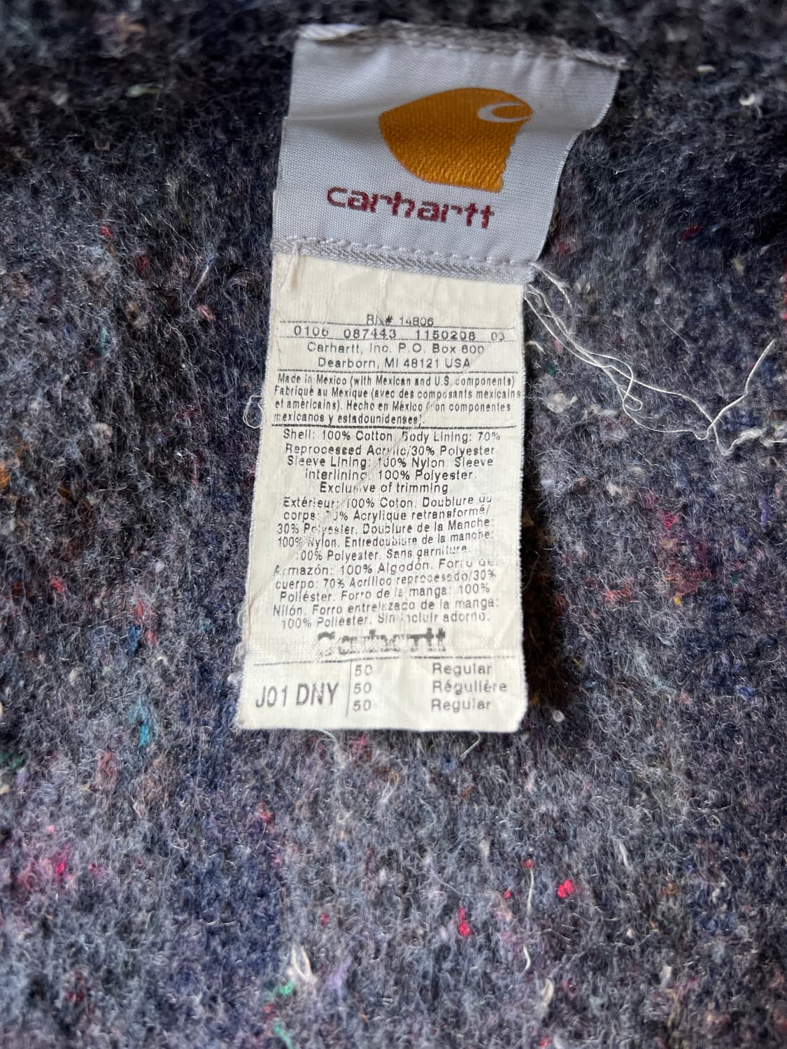 [XL]칼하트 J01 디트로이트 다크네이비 워크자켓 상품이미지8