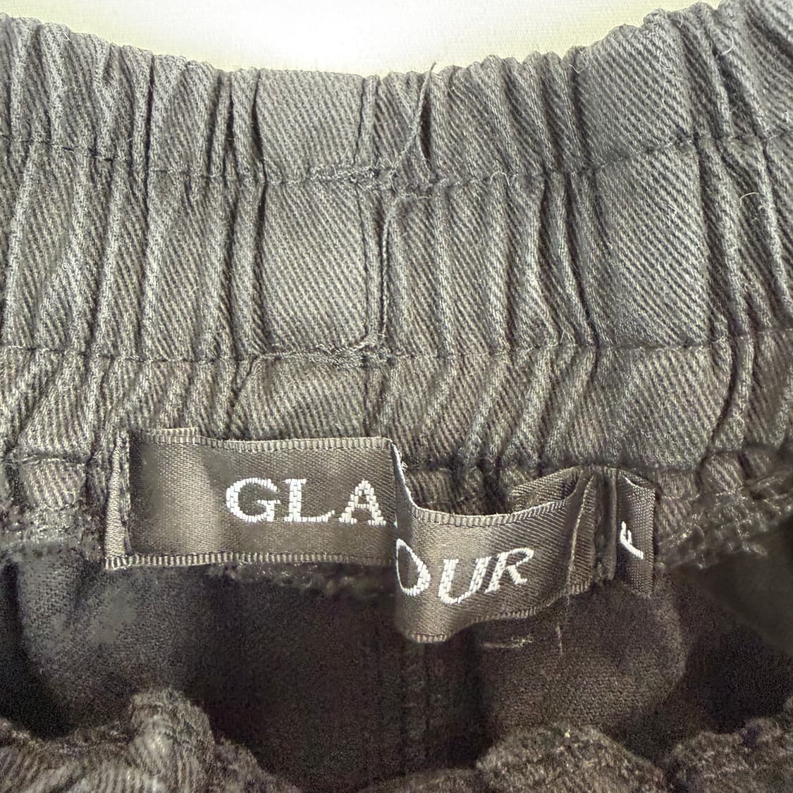 (F) GLAMOUR 글래머 와이드 카고 스트링 팬츠 블랙 상품이미지4