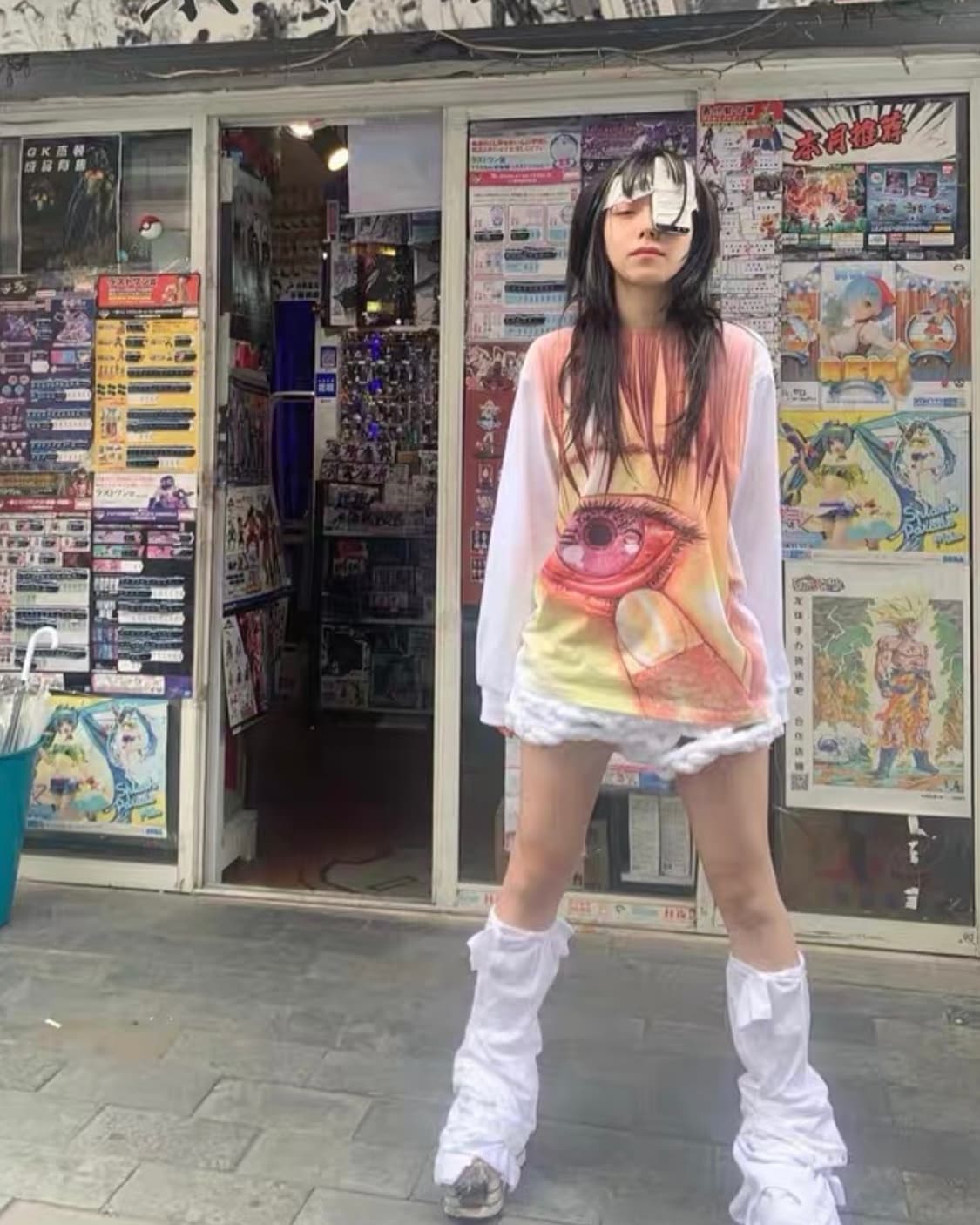 PROVEMEWRONG 눈알 롱슬리브 오버핏 2XL 빈티지 긴팔 티셔츠 상품이미지2