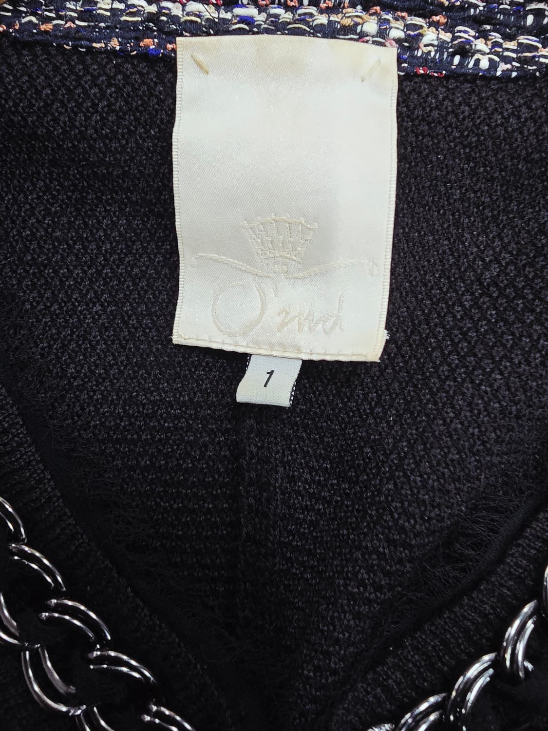 오즈세컨 트위드 체인 장식 자켓 상품이미지8