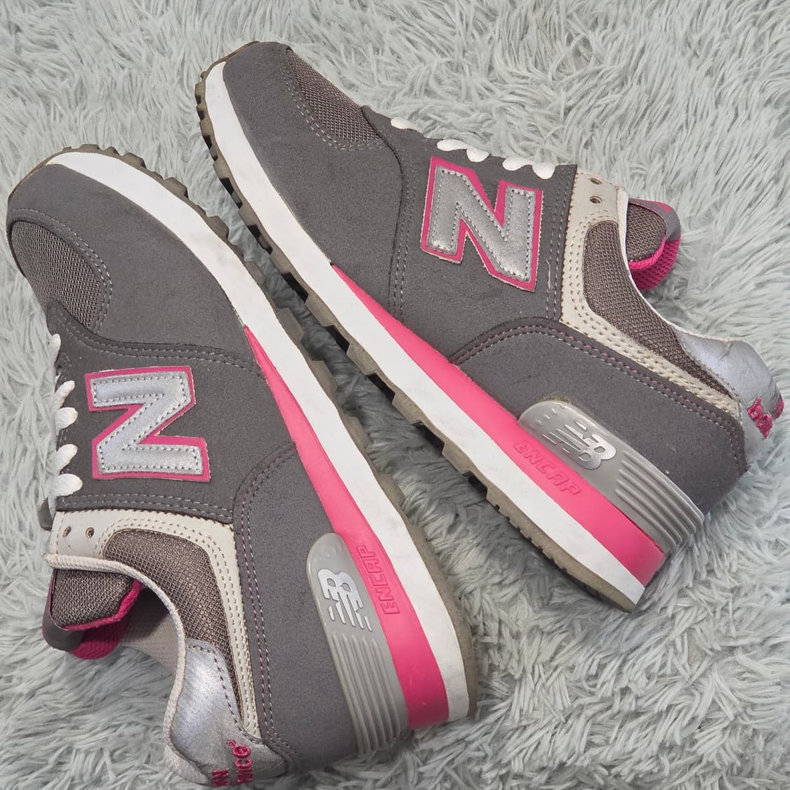 2q-30:뉴발란스 574 그레이 핑크 (24cm) 상품이미지7