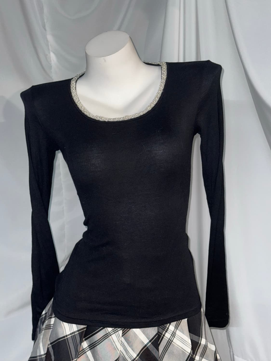 데일리 무채색 체크 유카리깔 코디세트 상품이미지4