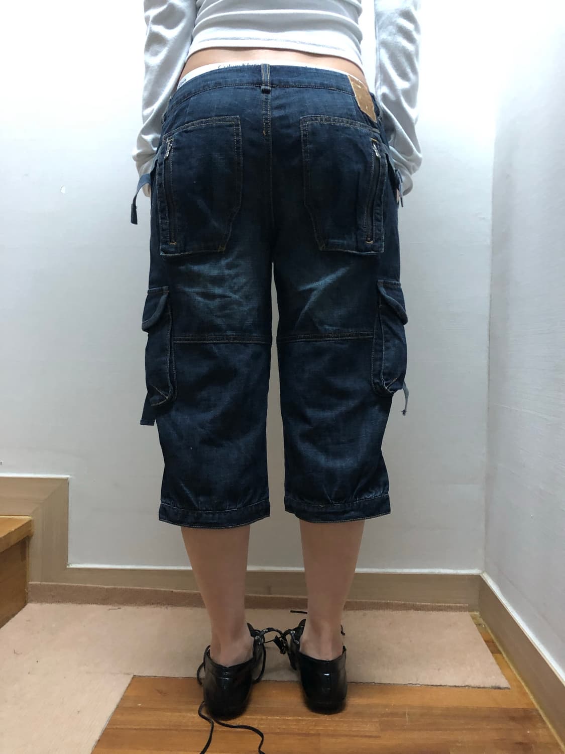 빈티지 데님 워싱 카고 팬츠 상품이미지7