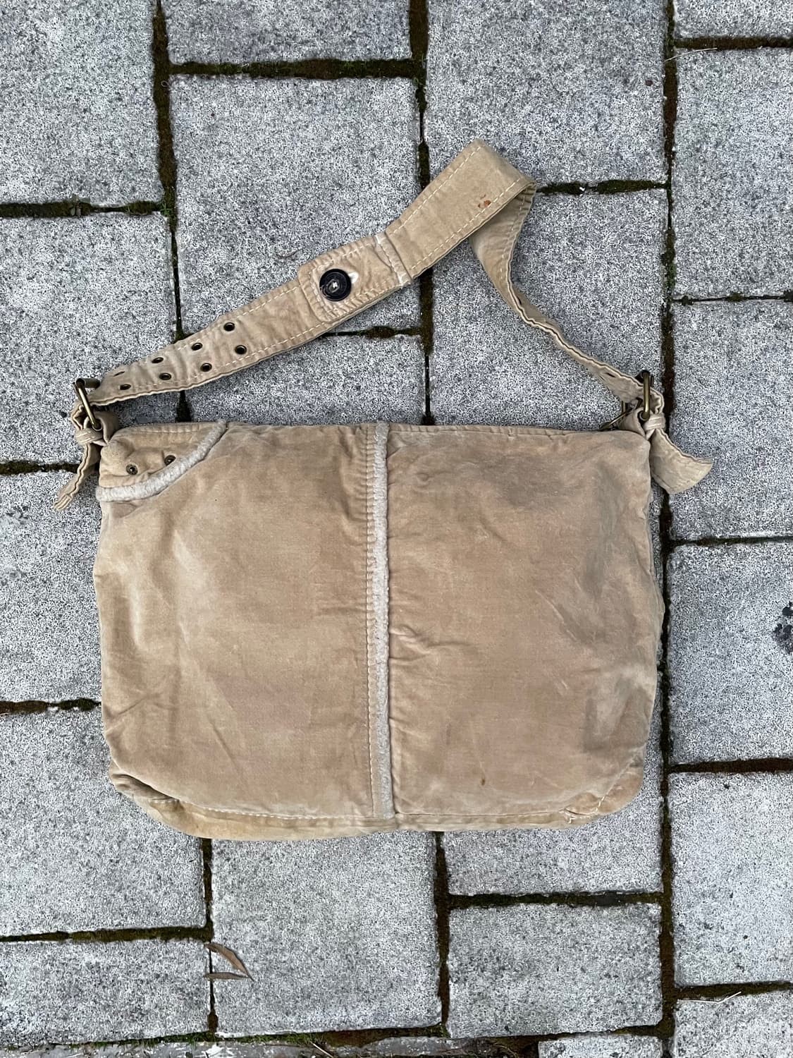 (빈티지)00‘s Gap 갭 코듀로이 양털 크로스 토트백 상품이미지3