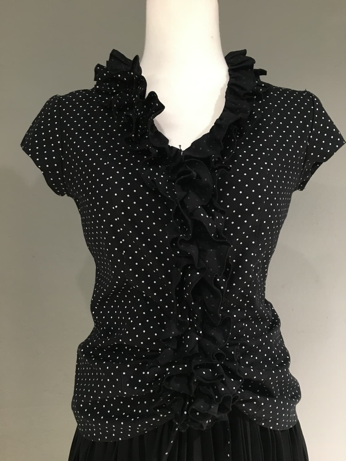 Naracamic dot pattern frill shirt 상품이미지2