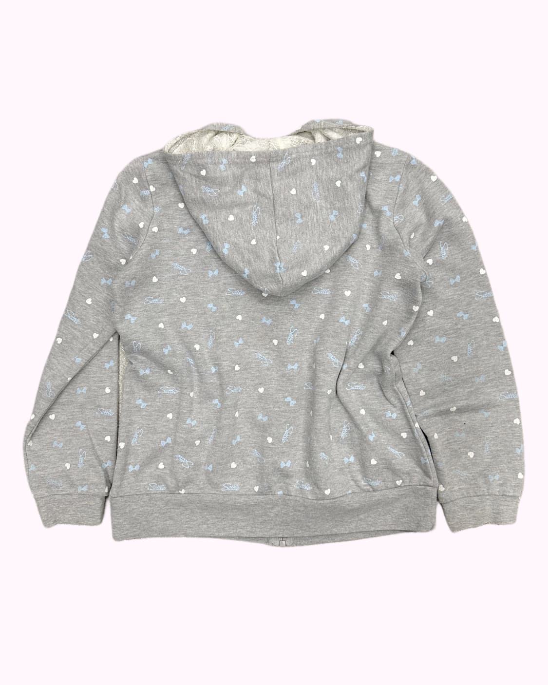 ROSE FANFAN pattern lace hood zip-up 상품이미지4