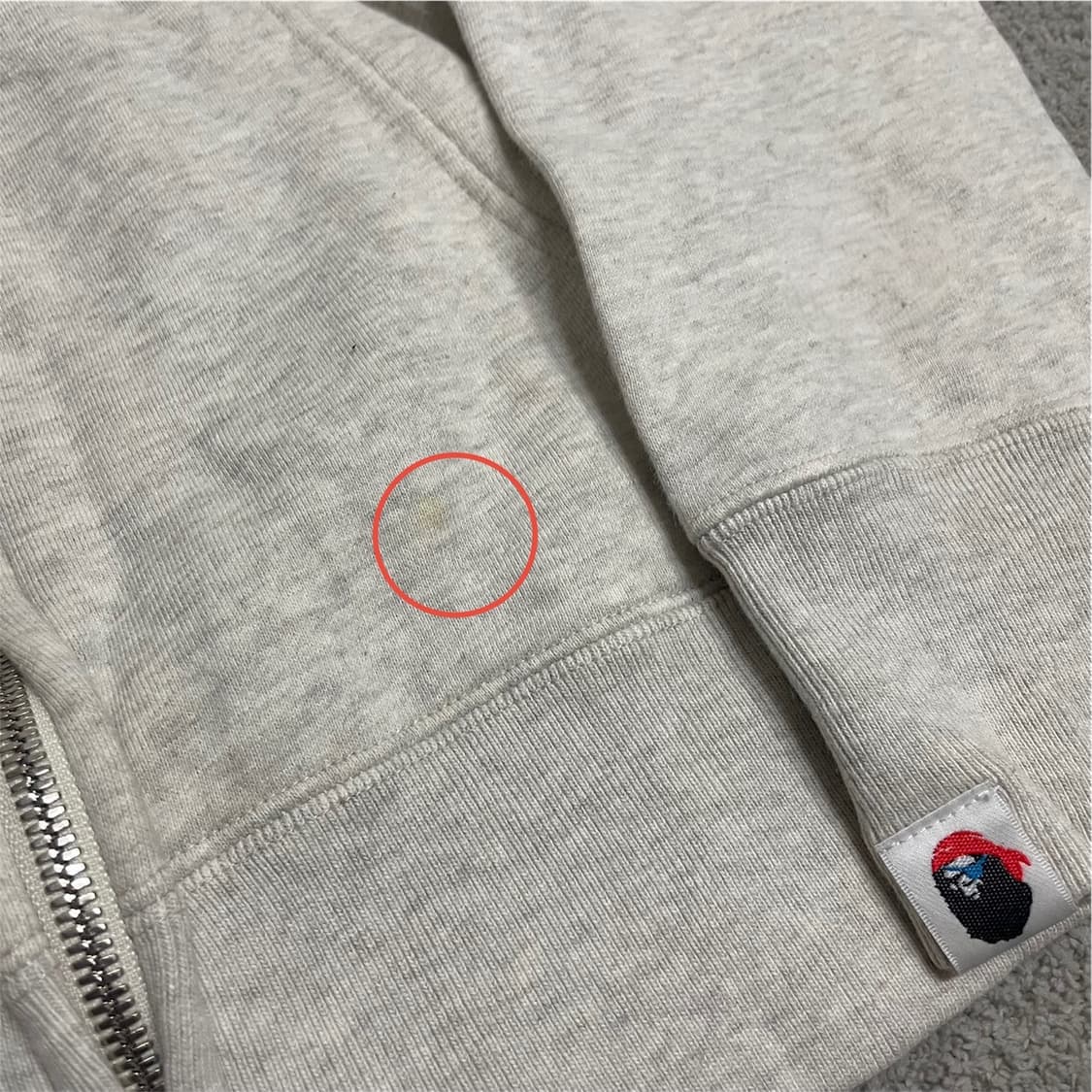 M) 베이프 베이비마일로 백 로고 프린팅 후드 집업 상품이미지7