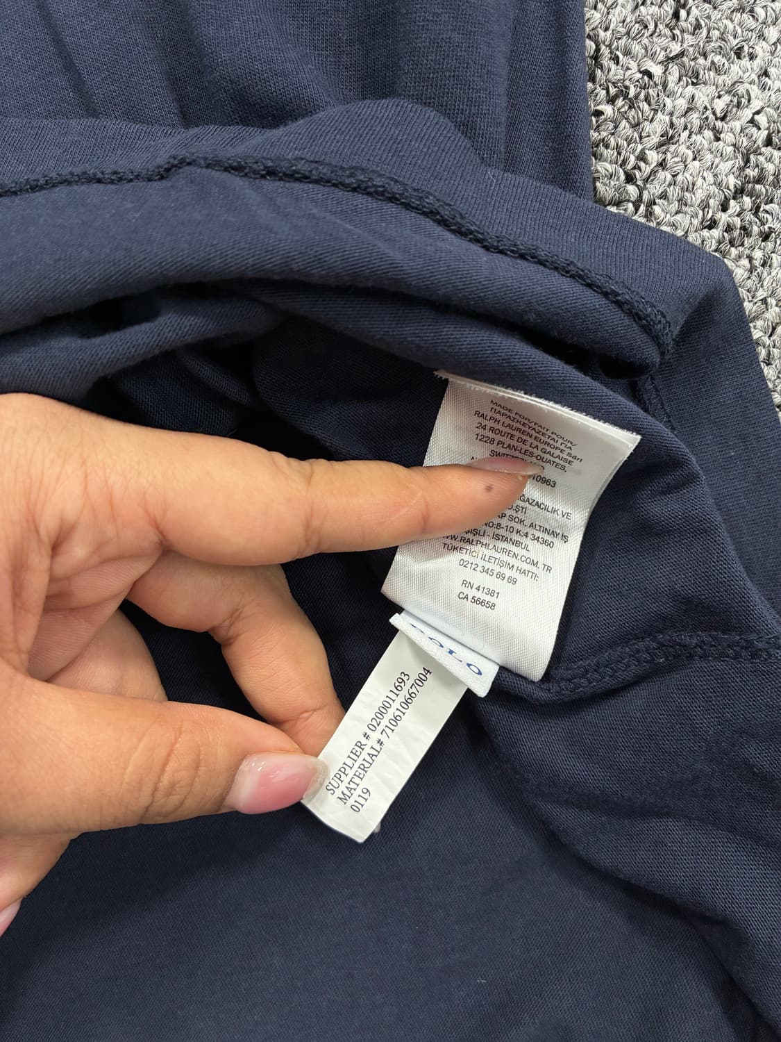 폴로 랄프로렌 네이비 반팔티 L 상품이미지7