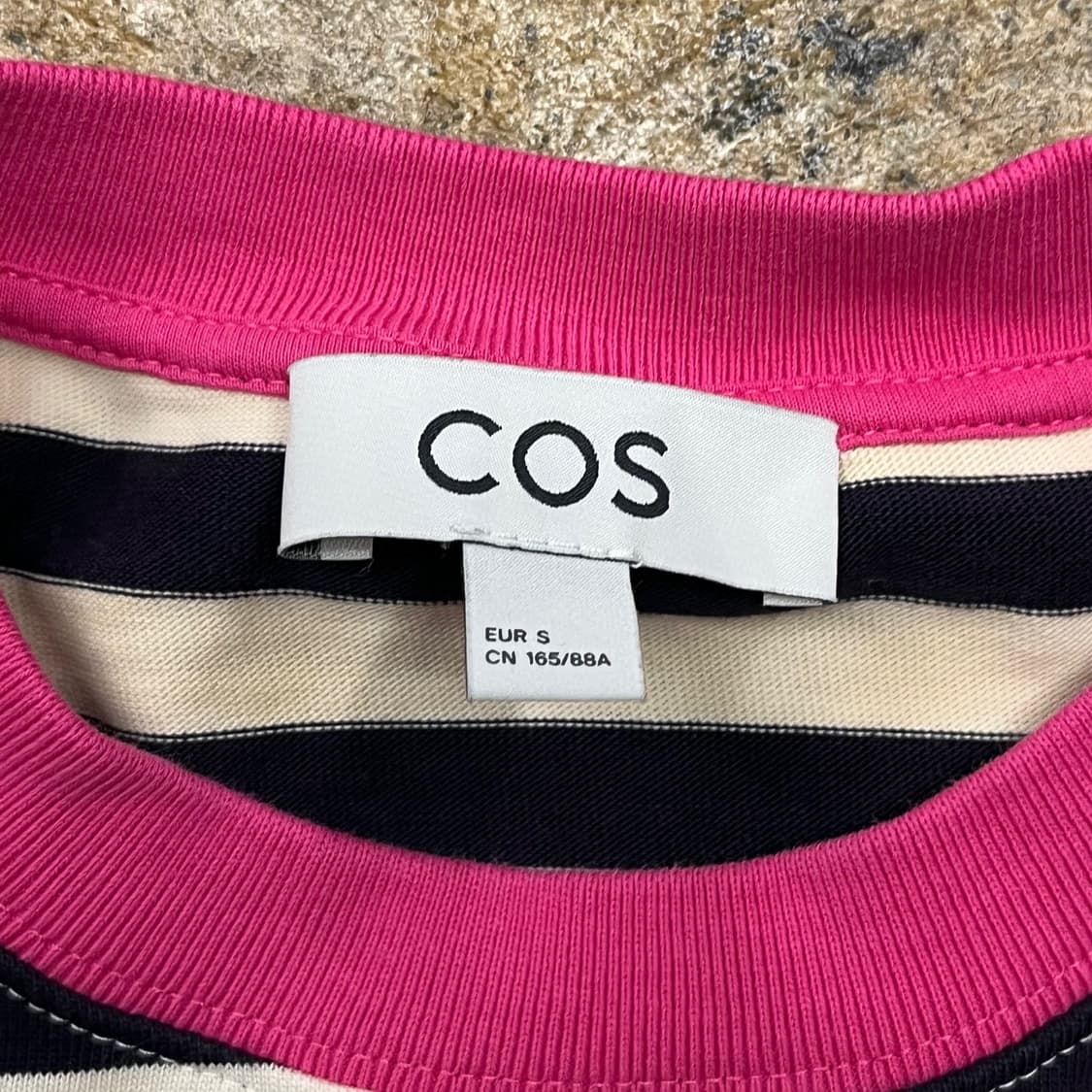 [ 정품/S ] COS 코스 스트라이프 반팔티 b16 상품이미지4