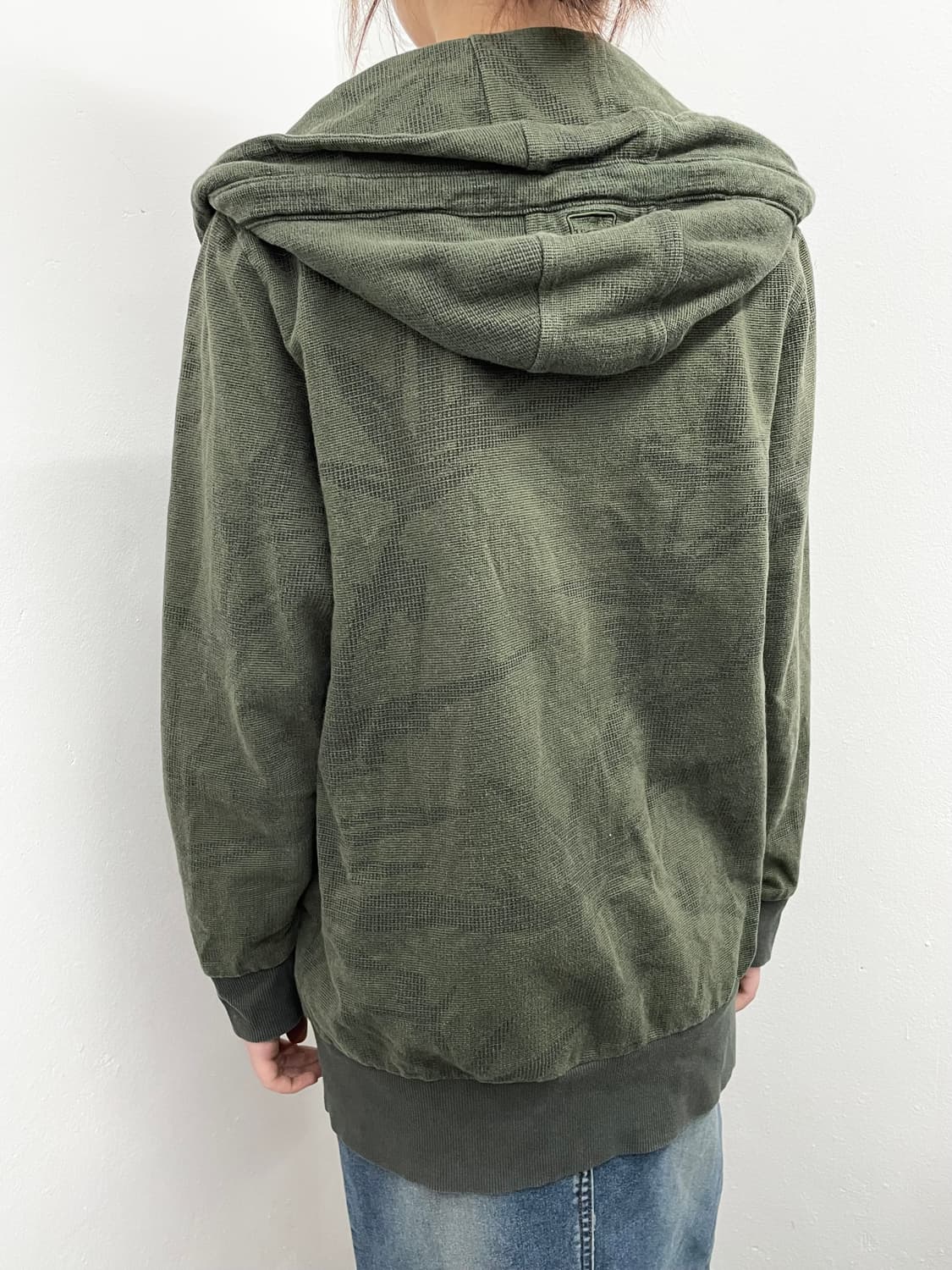 mlb 카키 그런지 후드집업 상품이미지4