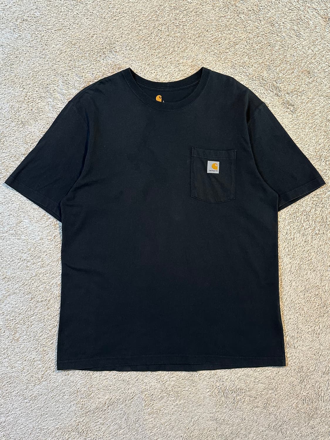 칼하트 CARHARTT 오리지널핏 포켓 반팔 티셔츠 블랙 상품이미지1