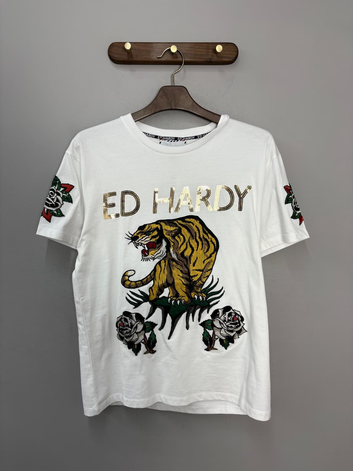 에드하디 타이거 골드 하프 티셔츠 A3646 상품이미지2