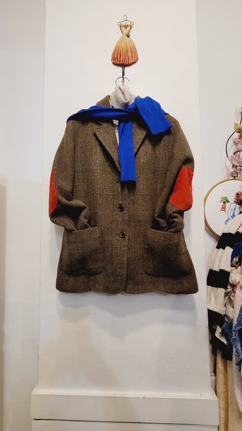 베지터블 울100%  체크자켓 상품이미지1