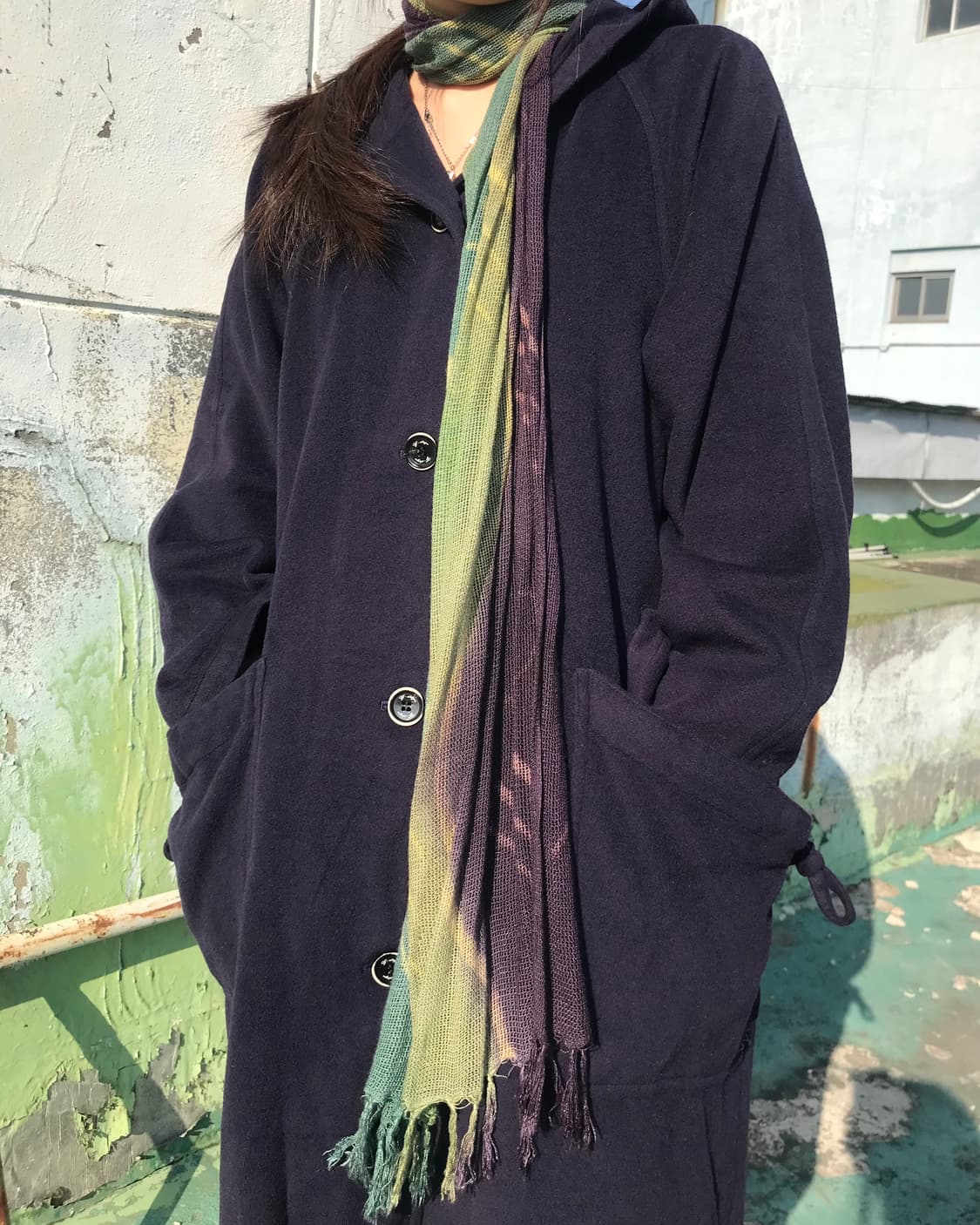 포레스트 그린 에스닉 스카프 상품이미지2