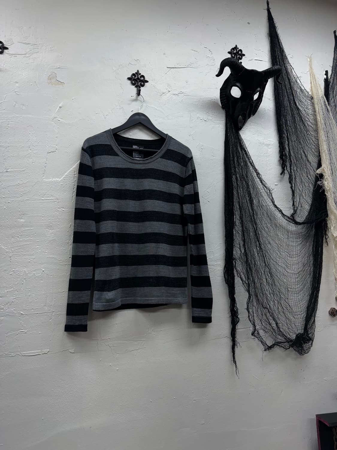 Ppfm gray stripe knit 상품이미지1