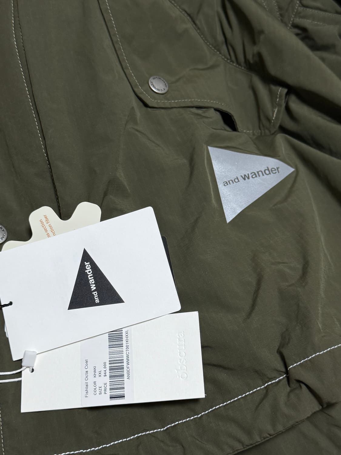 앤드원더 피쉬테일 옥타 코트 카티 상품이미지4