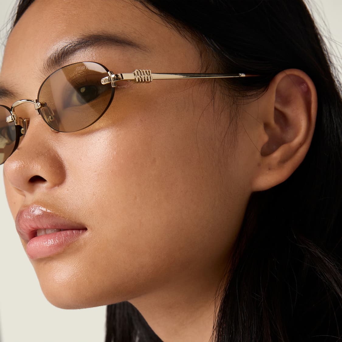 미우미우 정품 로고 무테 선글라스 상품이미지1