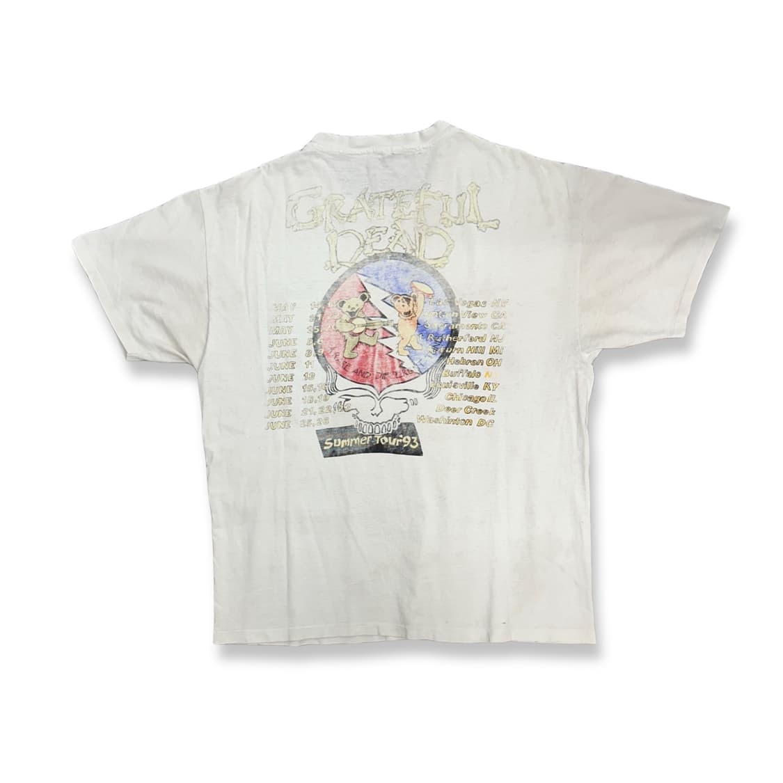 1993‘ Grateful Dead 썸머 투어 티셔츠 XL 상품이미지2