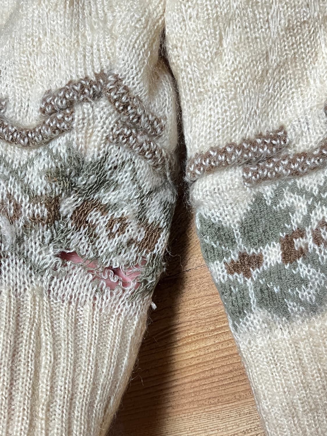 빈티지 라운드 노르딕 니트 가디건 상품이미지7