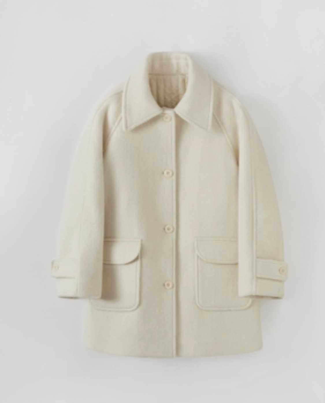 오로 oro 부클 하프 울 코트 상품이미지1