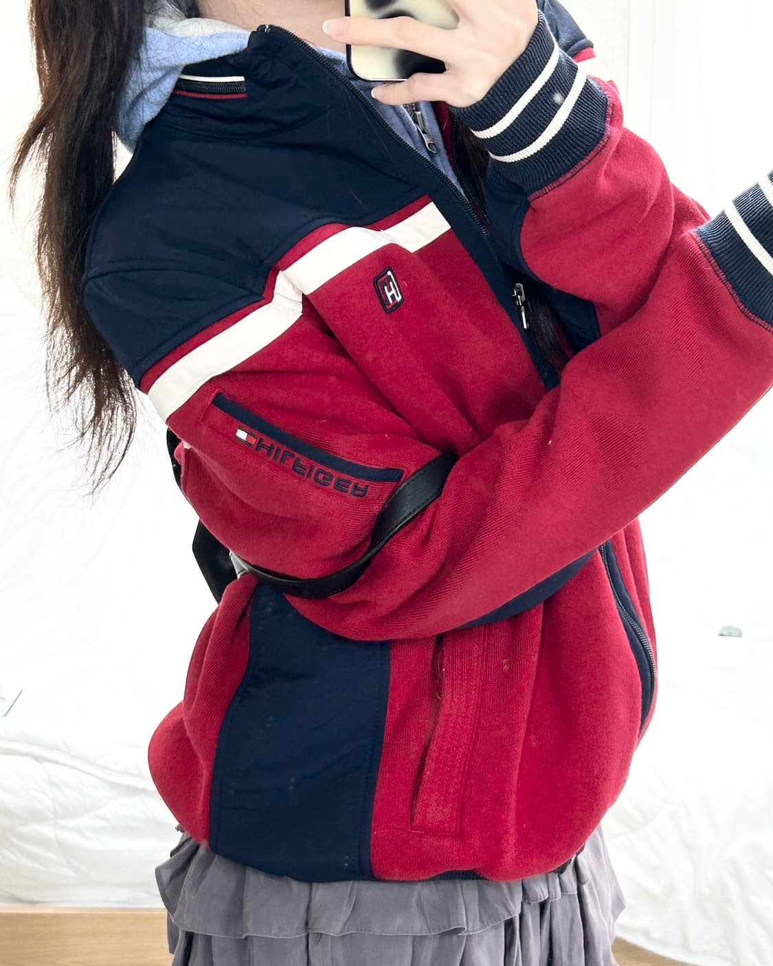 타미힐피거 배색 니트자켓 상품이미지1