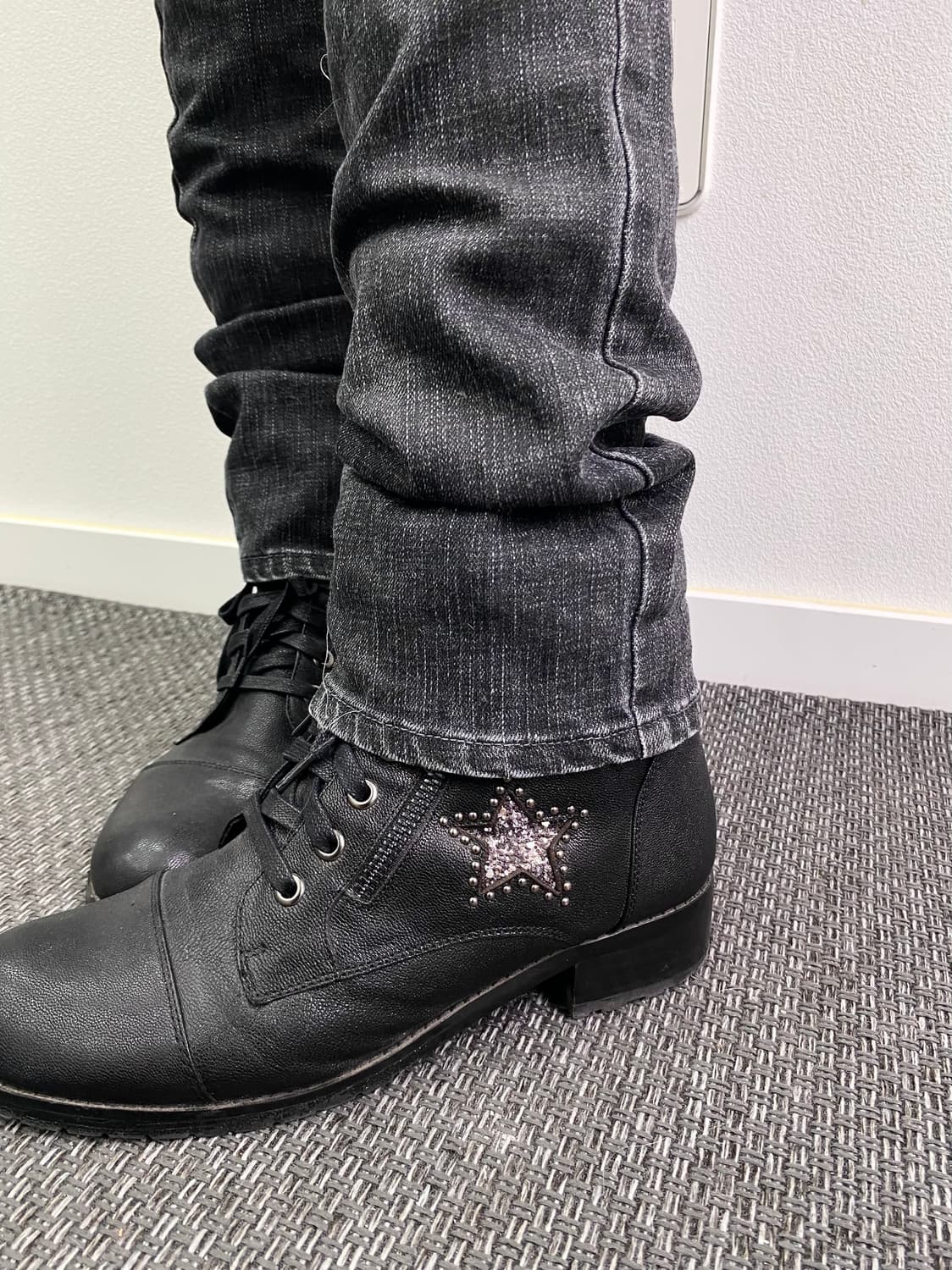 [ELCANTO]2000s Girl Star Detail Black Bo 상품이미지9