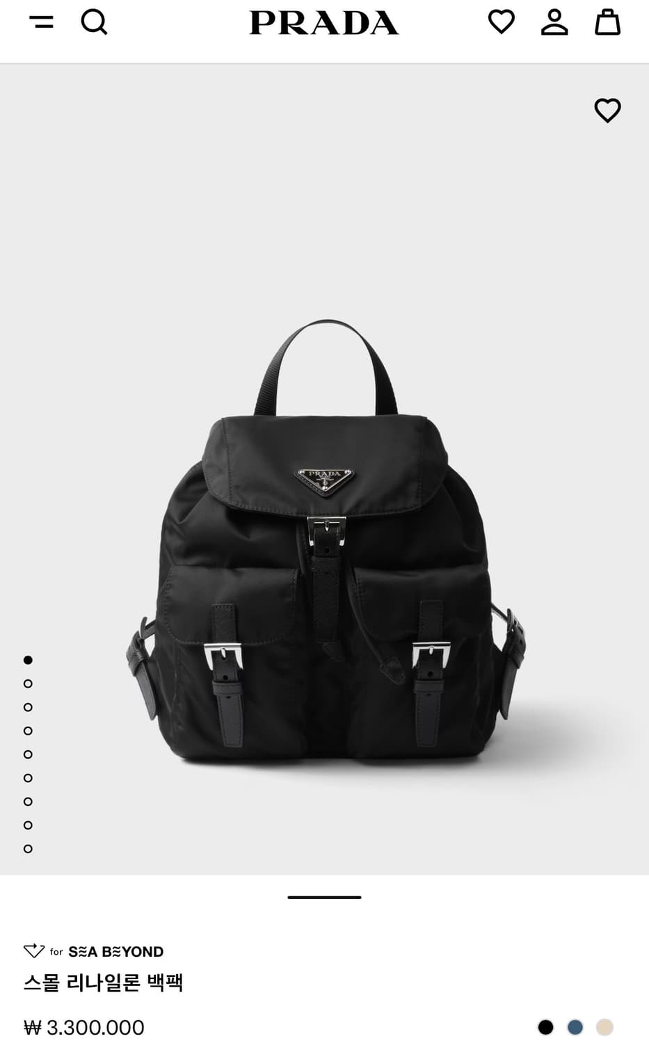 정품 프라다 백팩 스몰 신형 상품이미지2