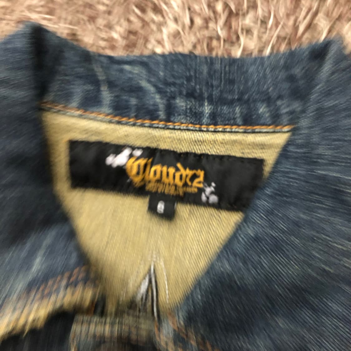 CLOUD72 스컬 윙 워싱 데님 자켓 상품이미지8