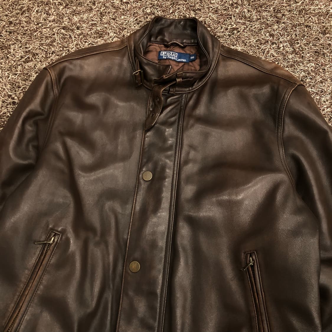 폴로 랄프로렌 양가죽 해링턴 퀄팅 램스킨 레더 자켓 상품이미지2