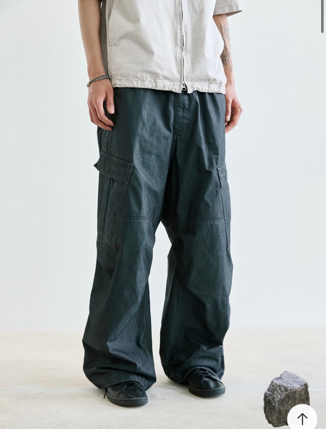 해칭룸 밀팬츠 스톤 인디고 색상 2사이즈 상품이미지1