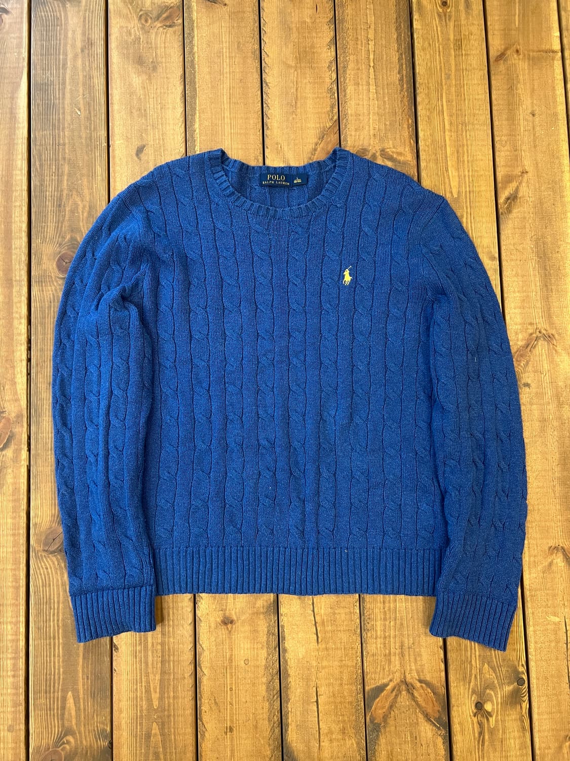 폴로 블루 꽈배기 니트 상품이미지7