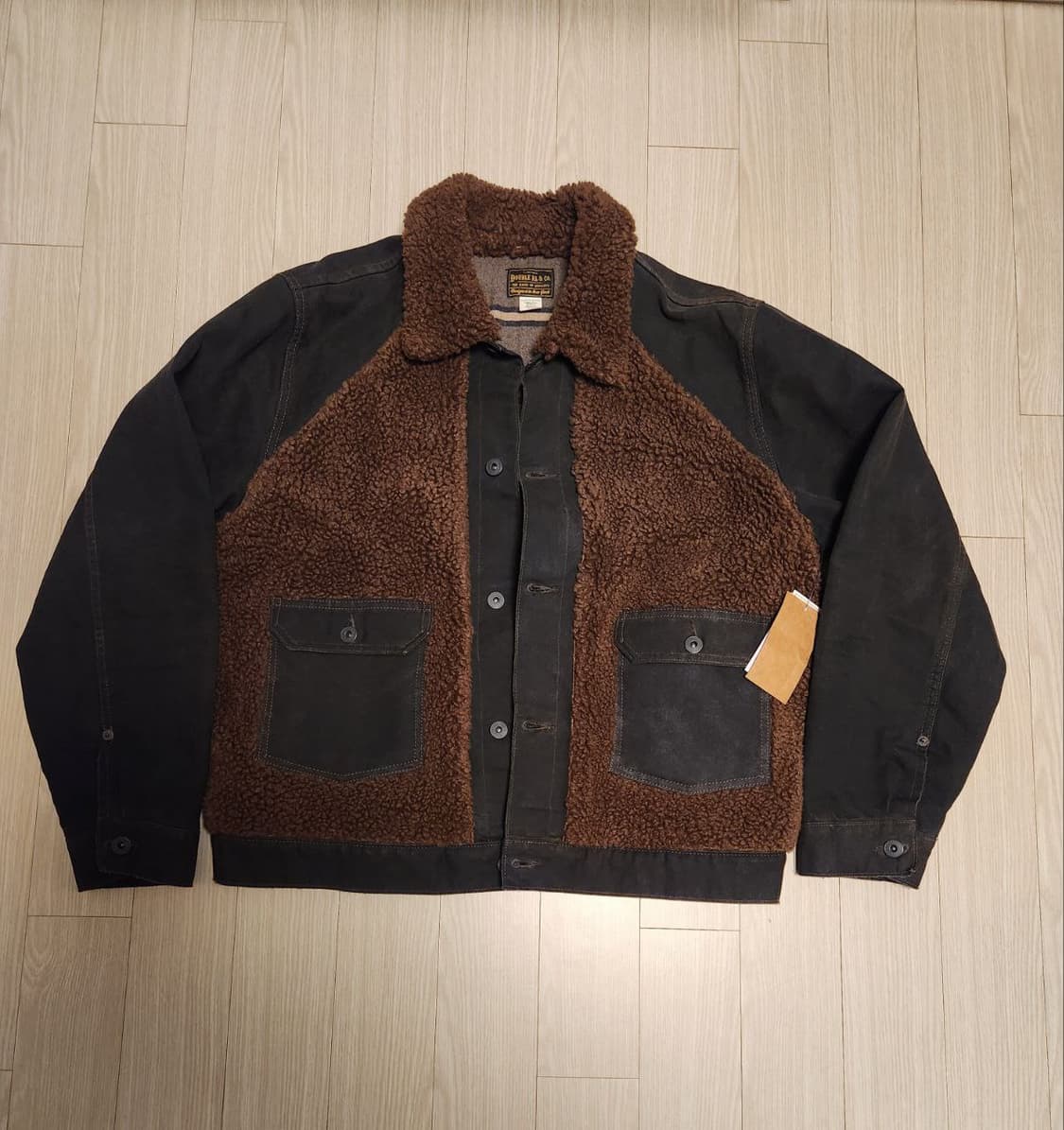 더블알엘 rrl 플리스 패널 캔버스 그리즐리 자켓 L 상품이미지2