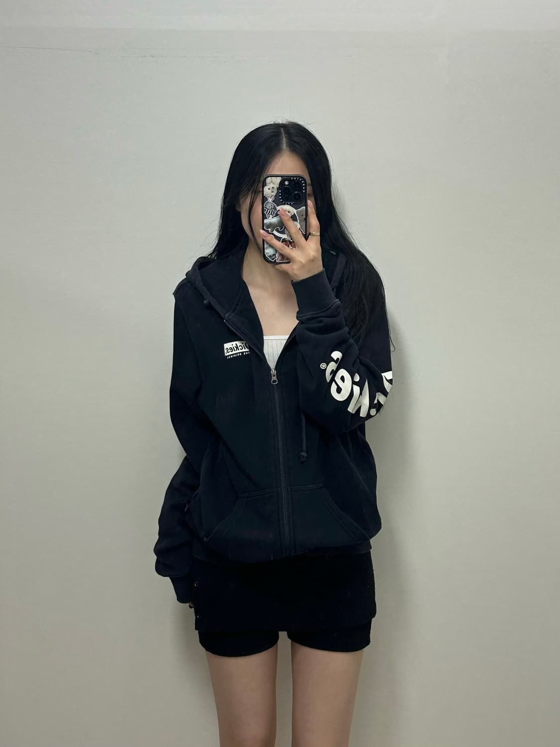 디키즈 자수로고 블랙 후드집업 상품이미지1