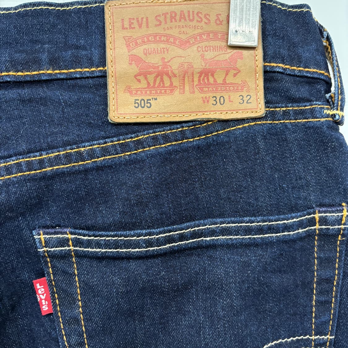 리바이스 505 진청 데님 청바지 31in 상품이미지5