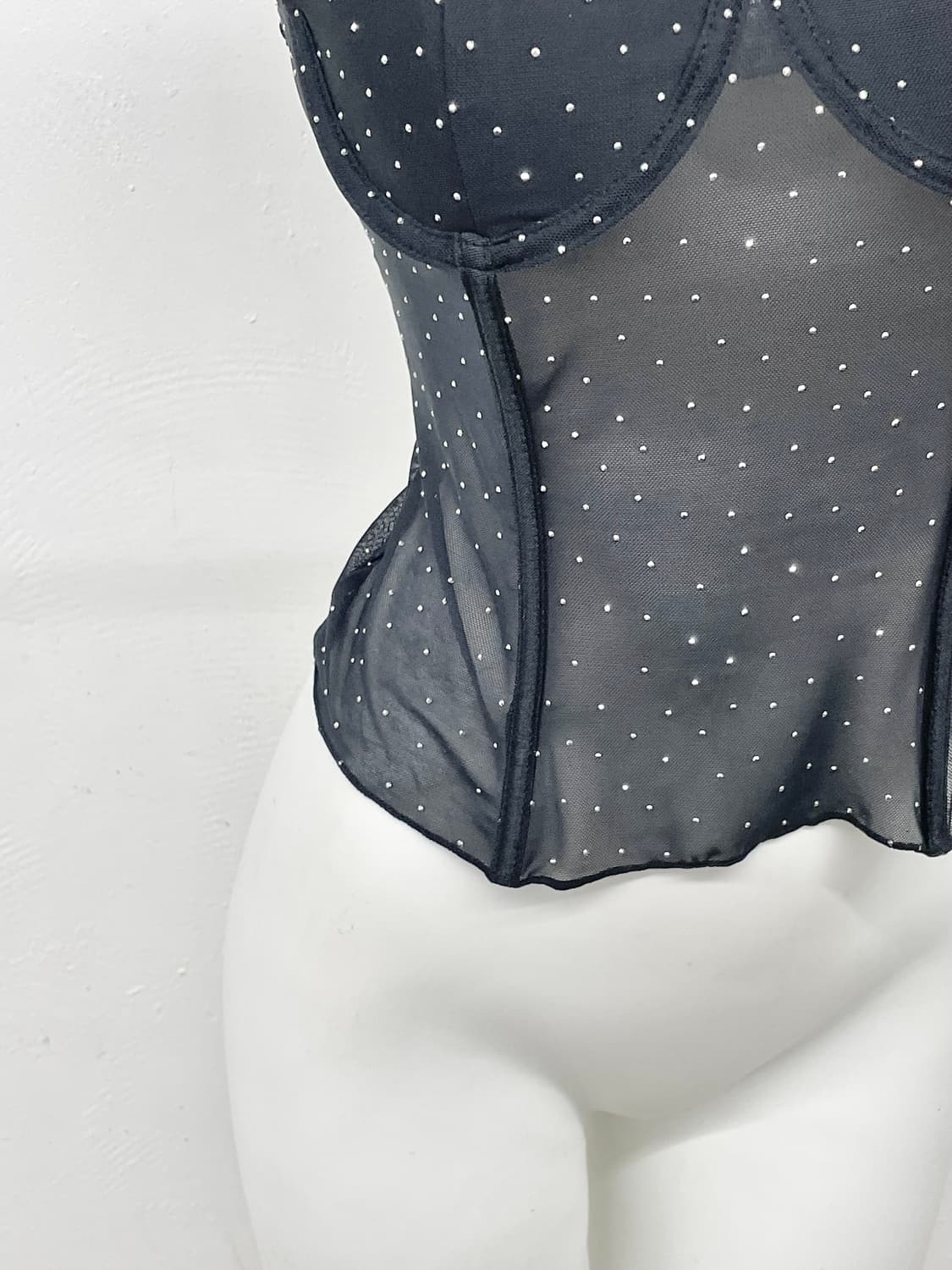 메쉬 도트 핫픽스 코르셋 상품이미지3