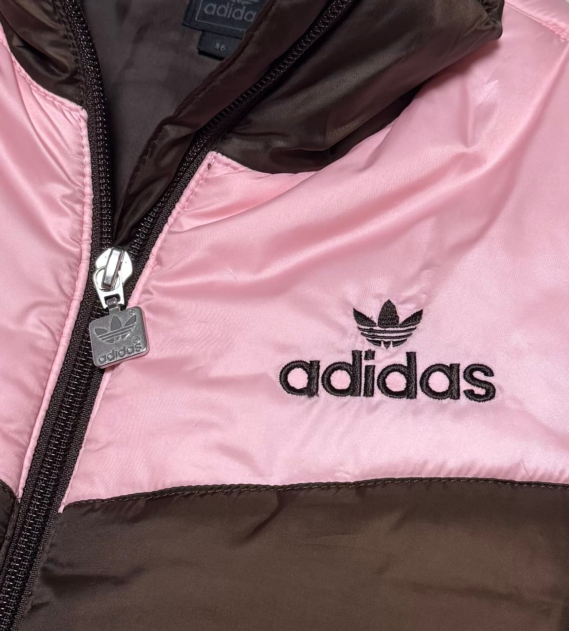 아디다스 딸기초코 브라운 핑크 조끼패딩 상품이미지5
