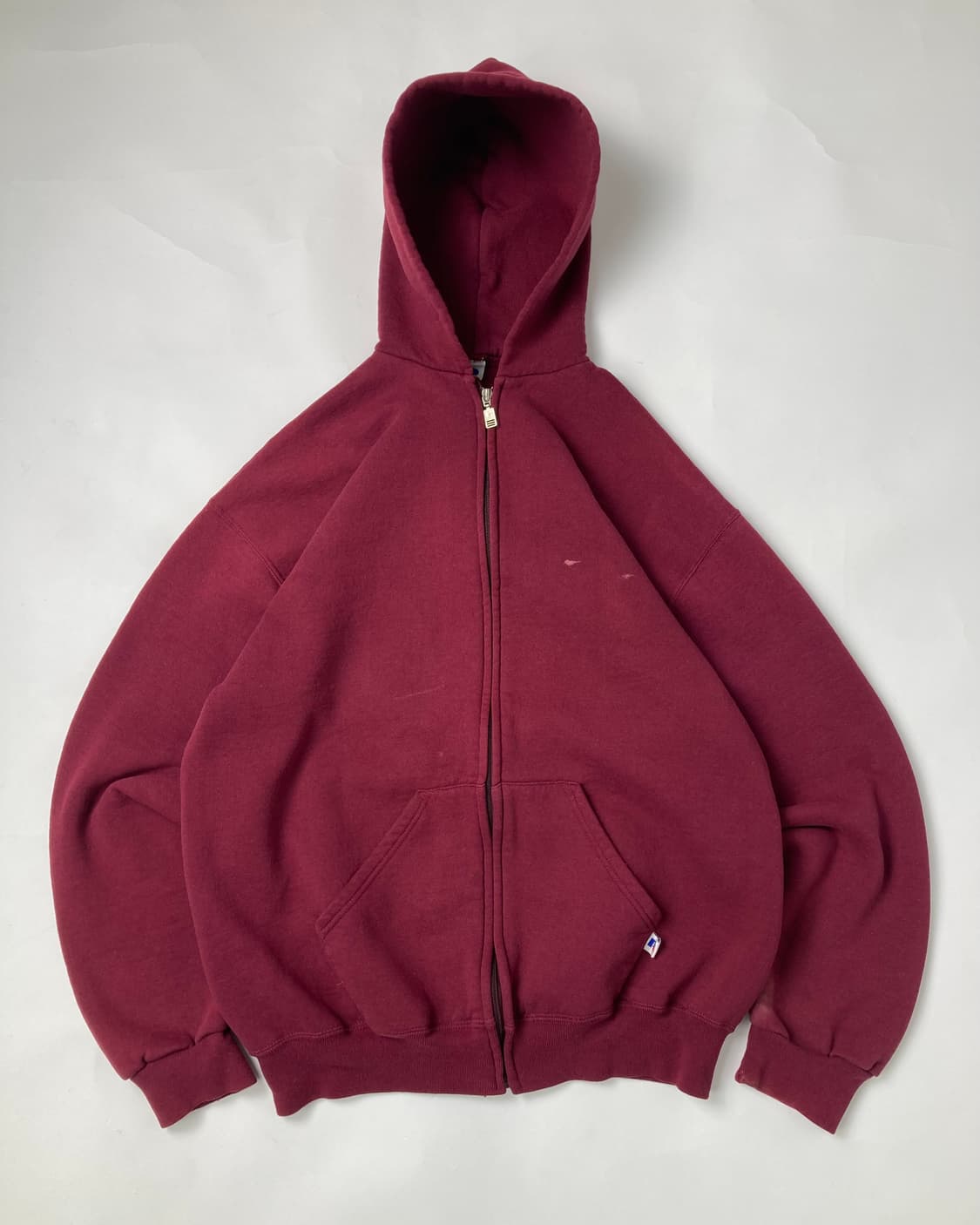 90s Russell Zip Up Hoodie (burgundy) 상품이미지1