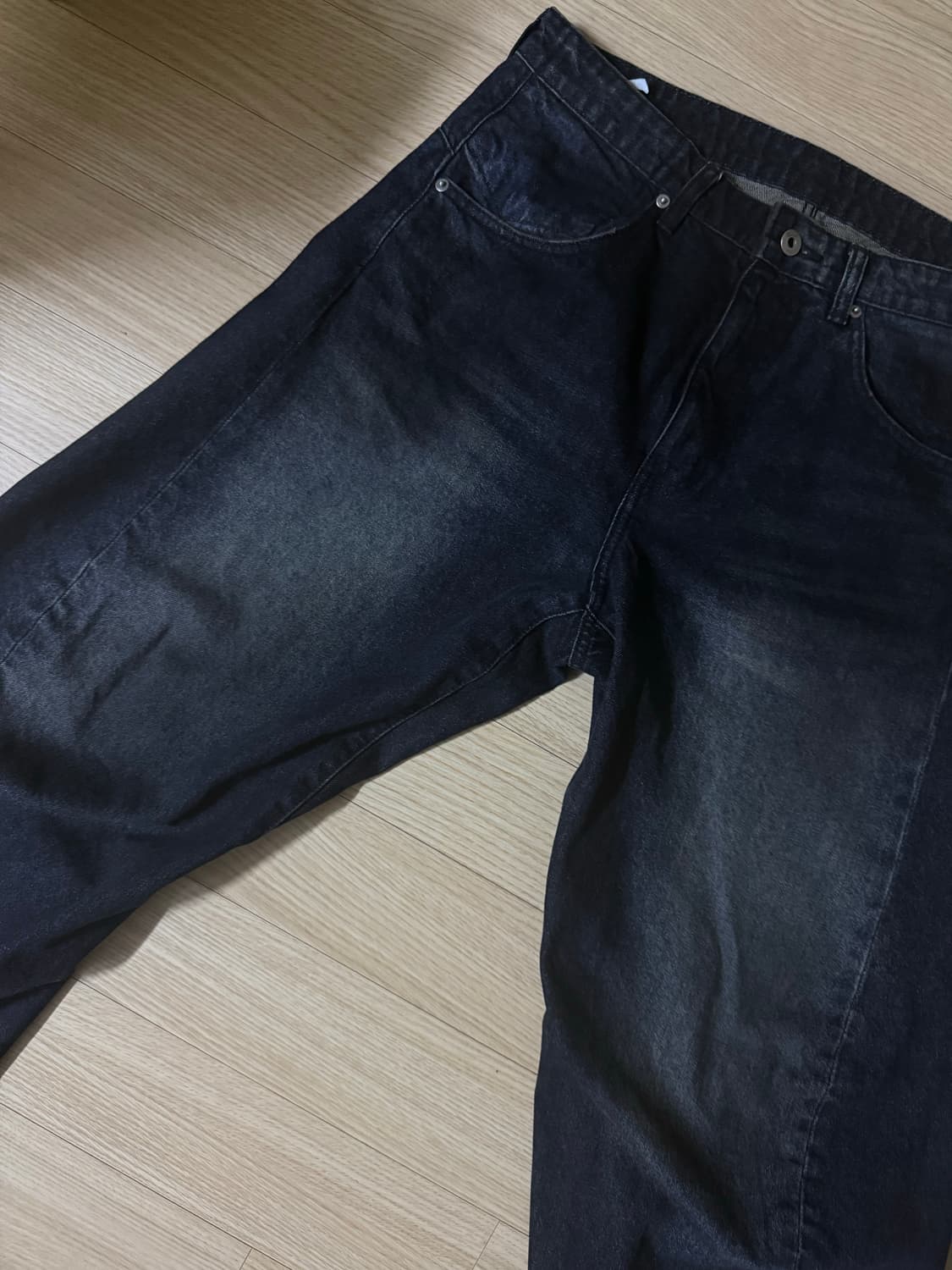 쿠어 워시드 엔지니어 데님 팬츠 / 워시드네이비 L 상품이미지3