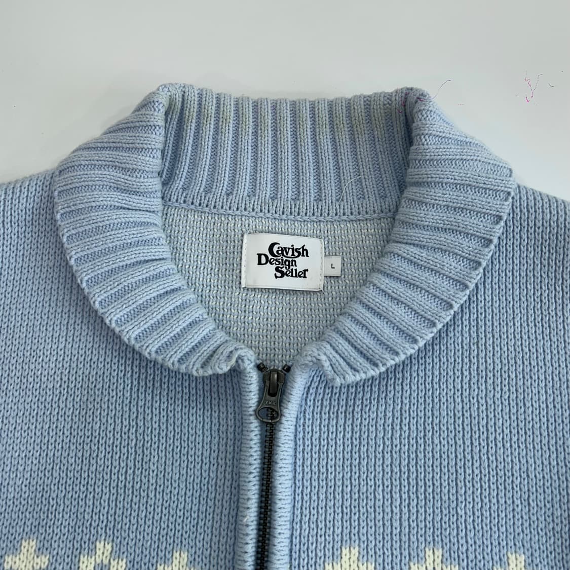 CAVISH 카비시 캣츠 스카이블루 코위찬 가디건 상품이미지4